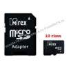 Купить Карта памяти Micro SD 32GB Сlass10 + адаптер Mirex в Магнитогорске