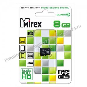 Купить Карта памяти Micro SD 8gb class 10 Mirex в Магнитогорске